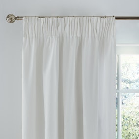 Wynter White Thermal Pencil Pleat Curtains