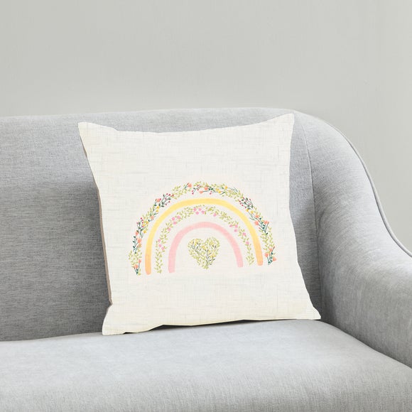 Click to view product details and reviews for Floral Rainbow 43x43cm Cushion.