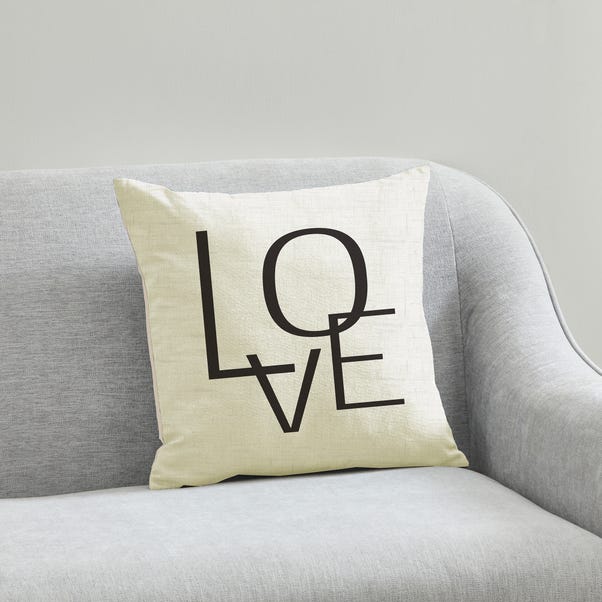 Love 43x43cm Cushion Natural