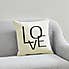 Love 43x43cm Cushion Natural