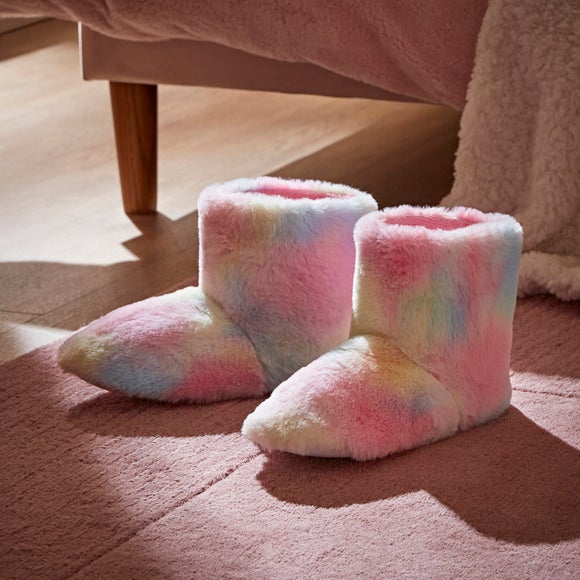 rainbow slipper boots