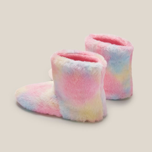 rainbow slipper boots