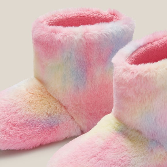 rainbow slipper boots