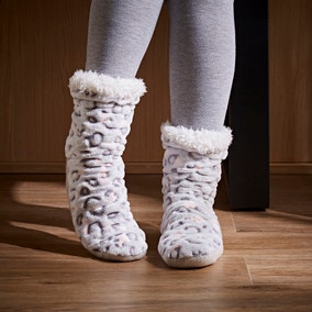 Leopard Slipper Socks