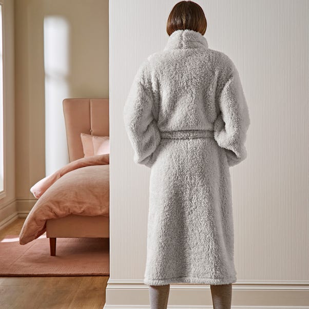 Teddy Bear So Soft Silver Dressing Gown | Dunelm