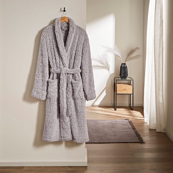 Teddy Bear Feather Soft Marl Dressing Gown  undefined