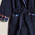 Sherpa Navy Checked Dressing Gown  undefined