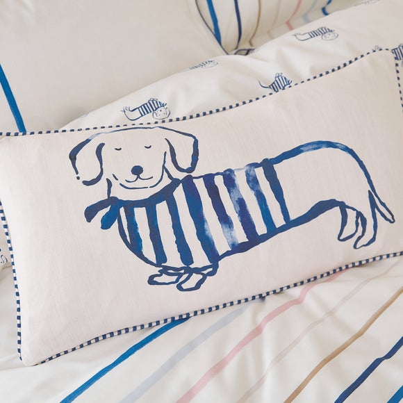 Joules Coastal Sausage Dog Cushion Dunelm