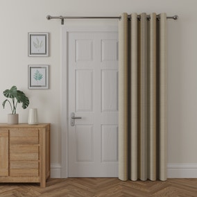 Cosy Stripe Ochre Thermal Door Curtain