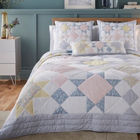 Dorma Decades Nancy Rose Blue Bedspread 