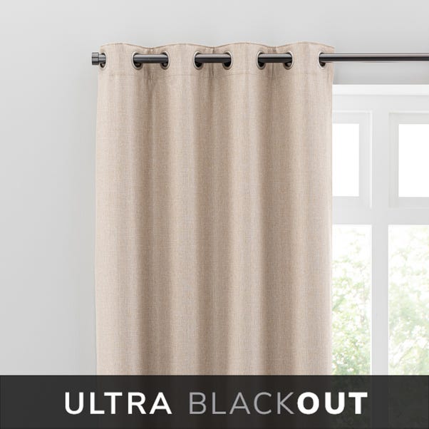 Montreal Ultra Blackout Pebble Eyelet Curtains  undefined