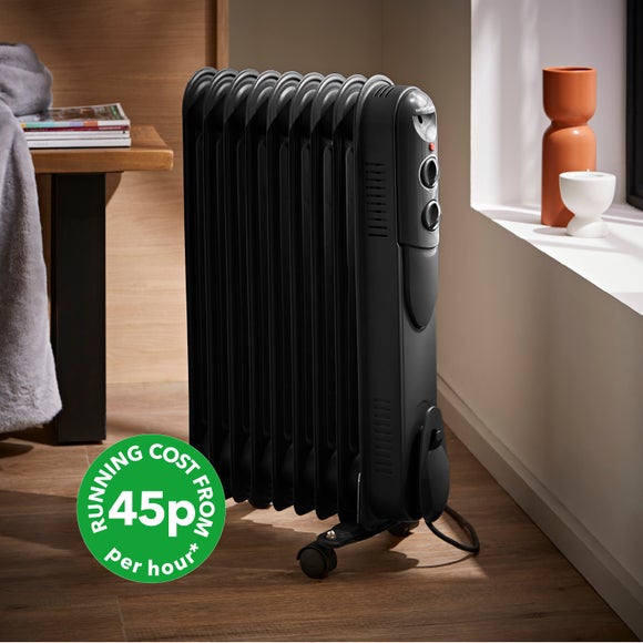 Contemporary Round 9 Fin Oil Radiator