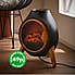 Chimnea Style Flame Effect Heater  Black