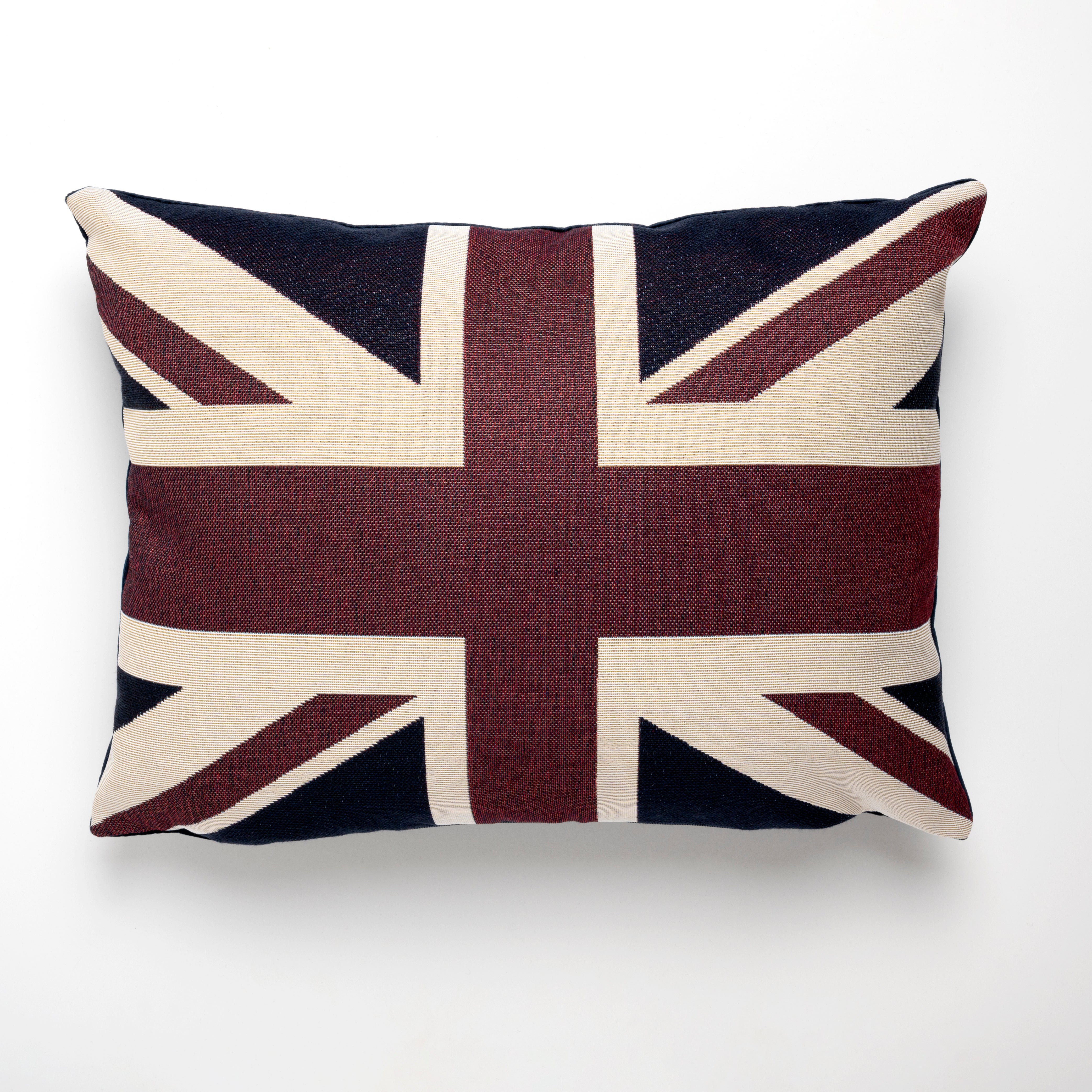 Click to view product details and reviews for Vintage Union Jack Cushion Blue Red White.