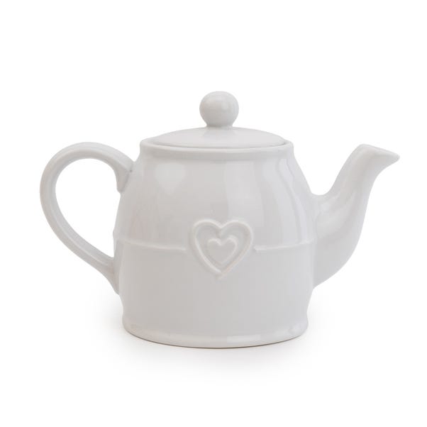 Hearts White Teapot image 1 of 3