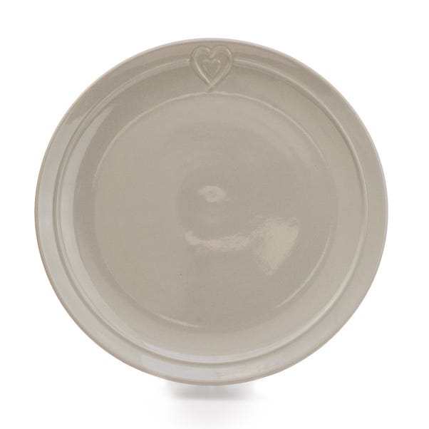 Hearts Grey Stoneware Dinner Plate image 1 of 2