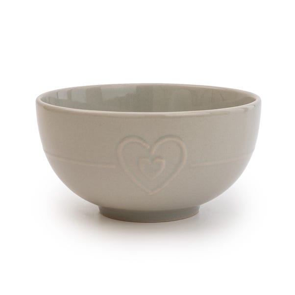 Hearts Grey Stoneware Bowl image 1 of 2