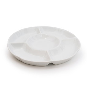 White Divided Serving Dish 
