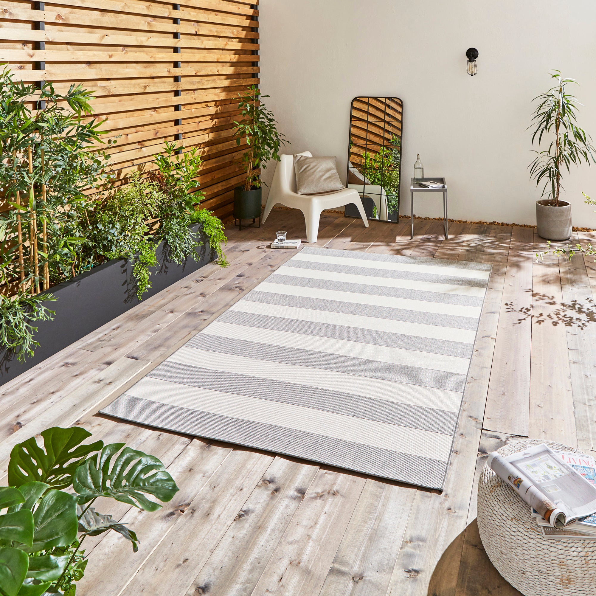 Santa Monica Indoor Outdoor Rug Greybeige