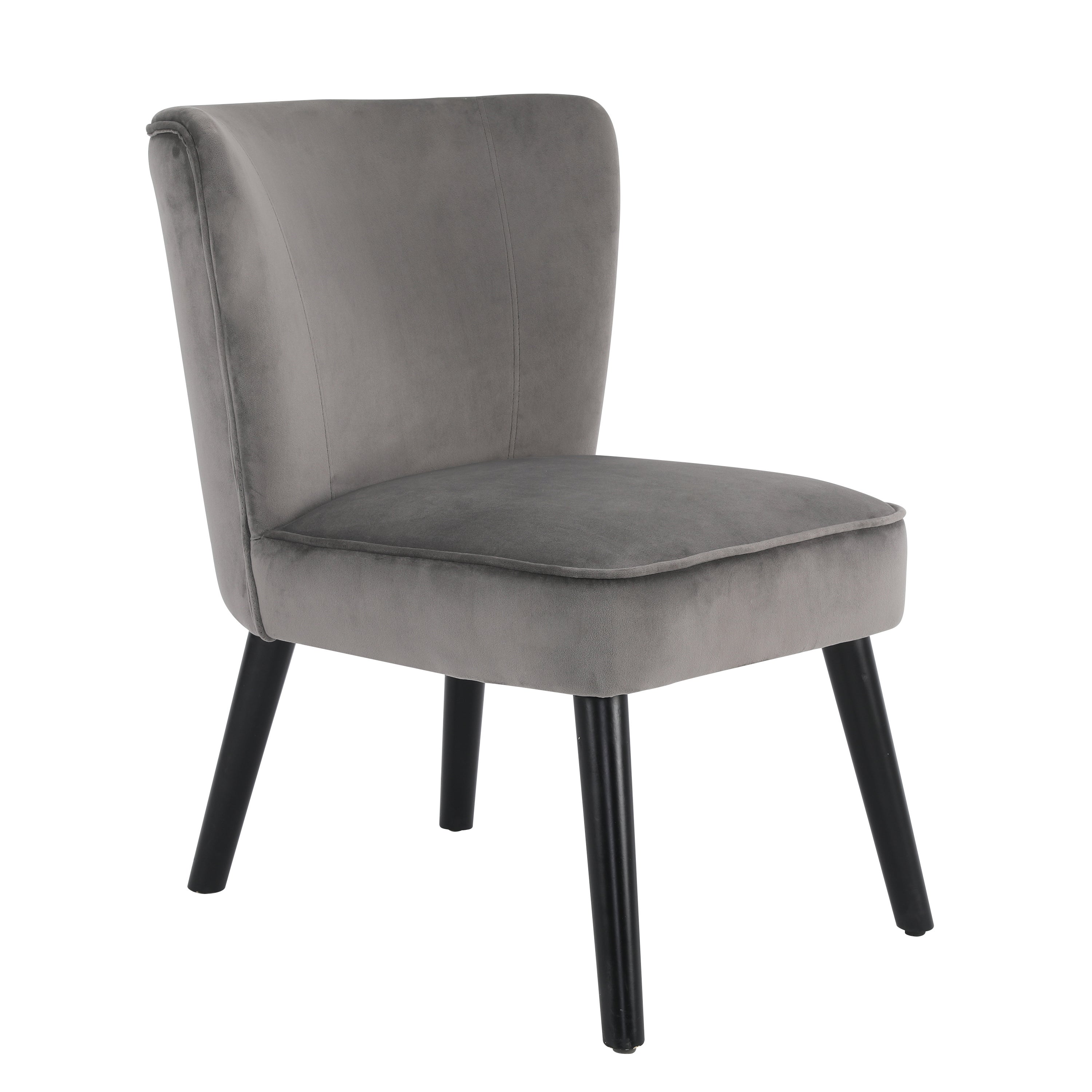 Photo of Ella grey velvet chair grey