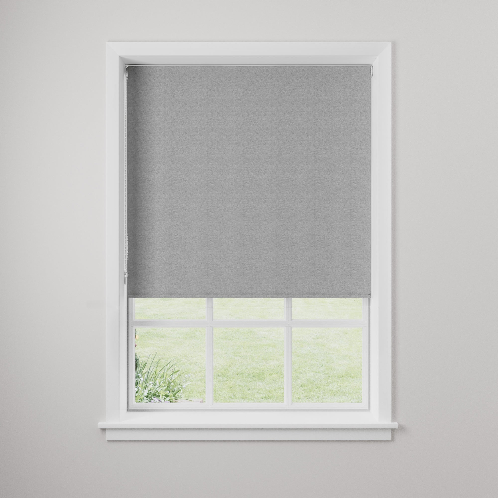 Luna Mid Grey Roller Blackout Blind | Dunelm