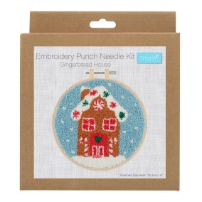 Floss Punch Needle Kit Gingerbread House