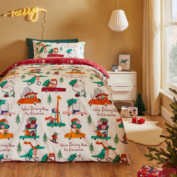 Driving Home For Christmas Reversible Duvet Cover and Pillowcase Set  undefined