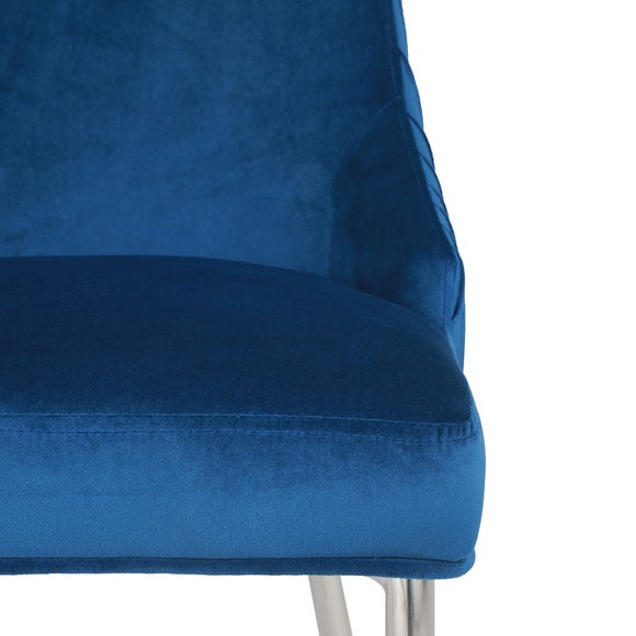 Blue velvet chair dunelm Clearance