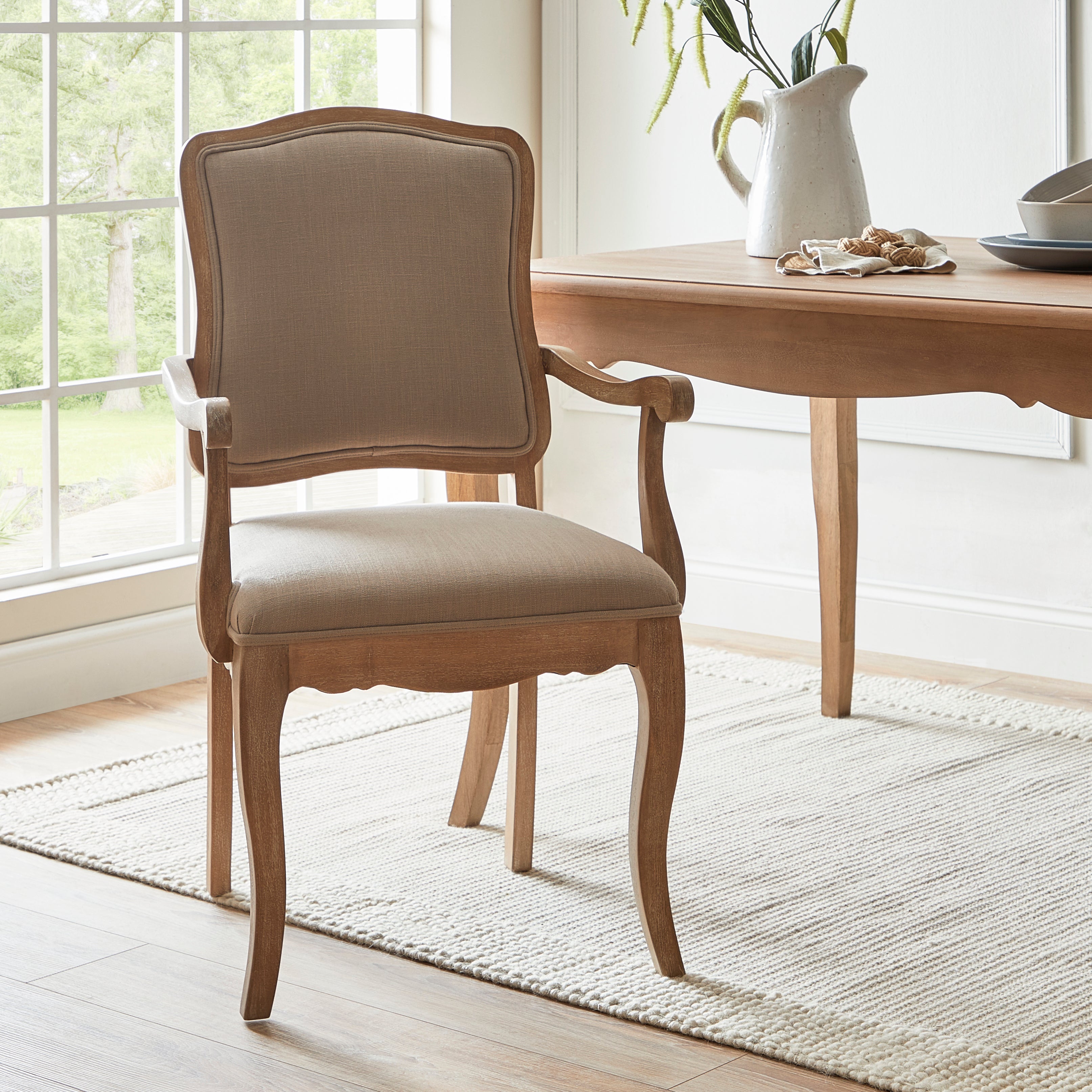 Giselle Carver Dining Chair Mango Wood Natural
