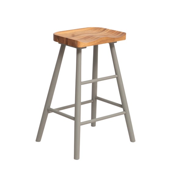 Alaina Bar Stool Grey Dunelm