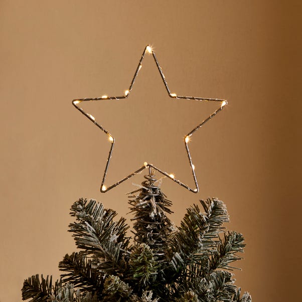 Silver Star Light Up Tree Topper image 1 of 3