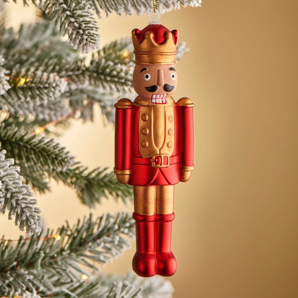 Red and Gold Nutcracker Hanging Decoration Red