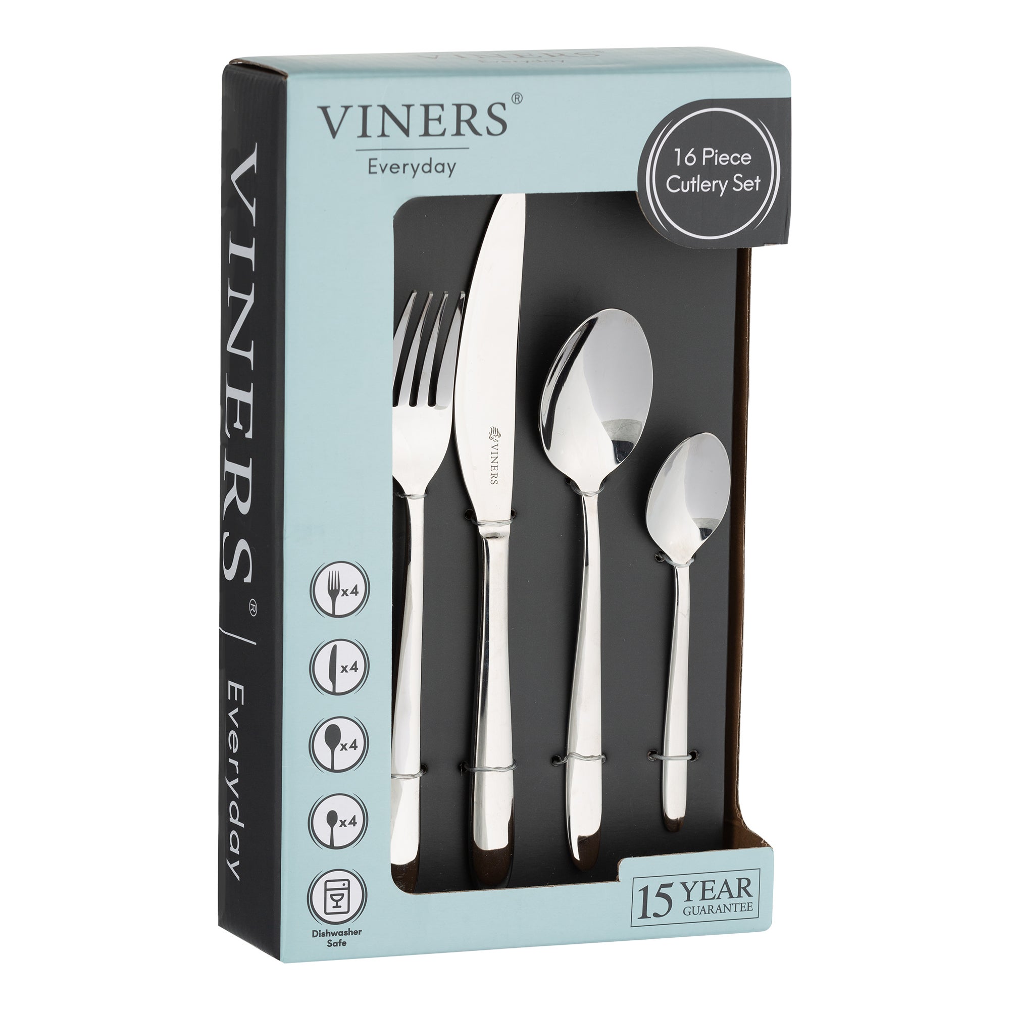 Image of Viners Everyday 16 Piece Cutlery Set Silver