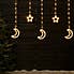 Star and Moon Mains Curtain Light Warm White