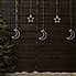 Star and Moon Mains Curtain Light Warm White