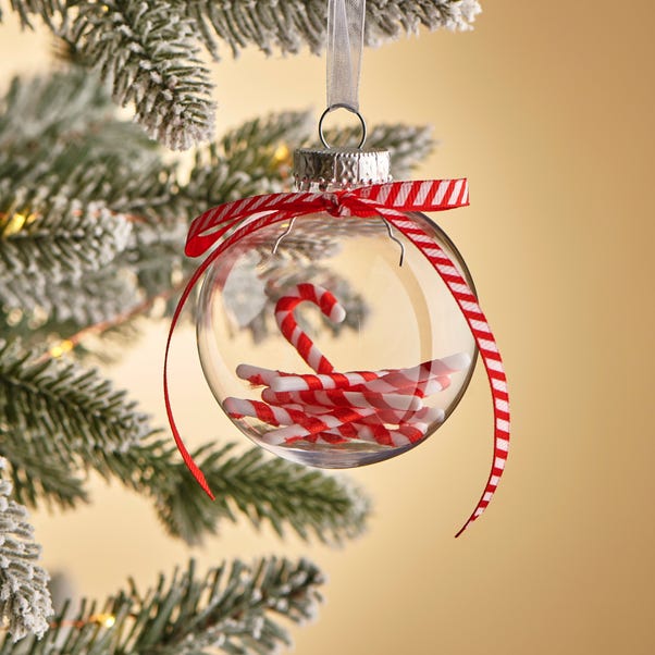 Clear Candy Cane Bauble image 1 of 2