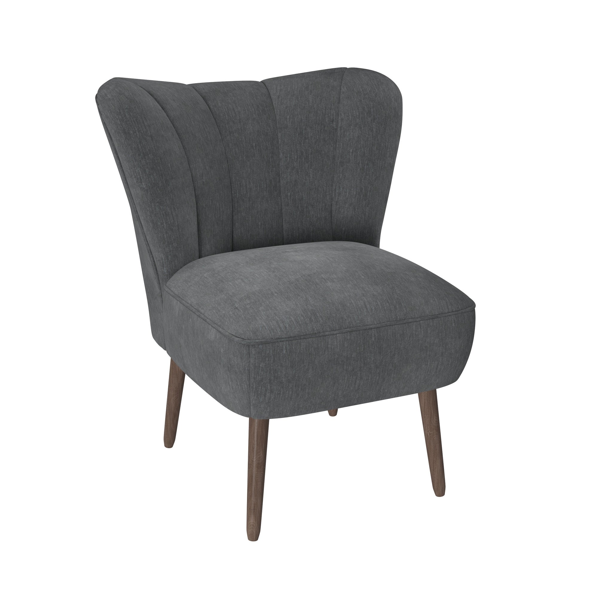 Photo of Abby chenille cocktail chair - charcoal charcoal