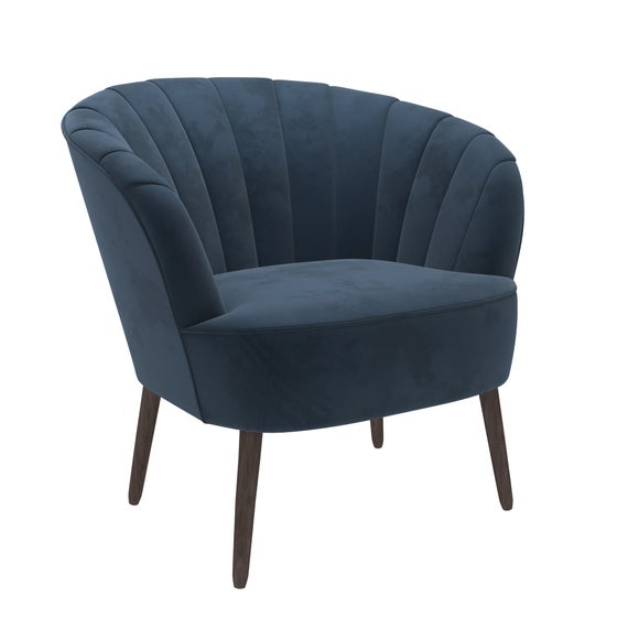 Rosalie Velvet Shell Chair Dunelm