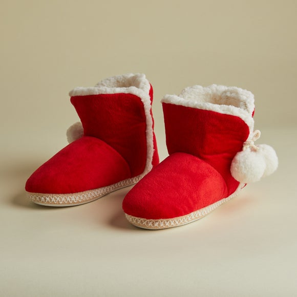 santa slipper boots