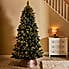 7ft Snowy Cashmere Christmas Tree with Cones Green