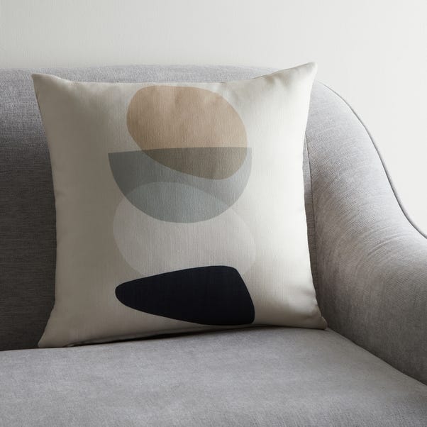 Pebble Neutral Modern Cushion MultiColoured undefined