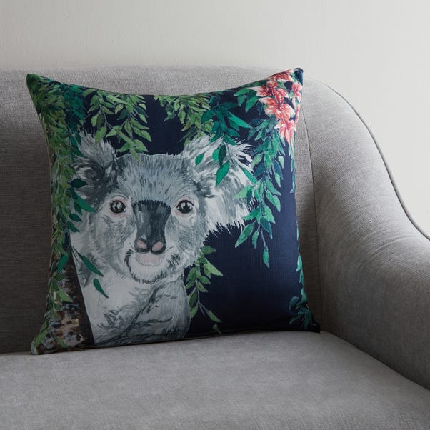 Koala Jungle Print Cushion MultiColoured undefined