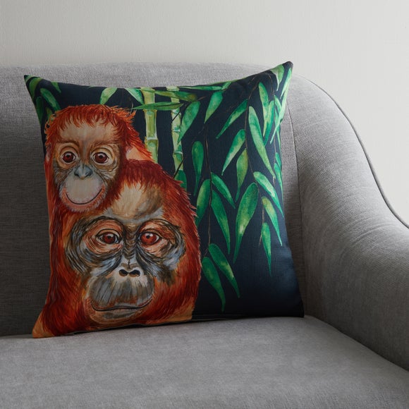 Click to view product details and reviews for Orangutan Jungle Print Cushion.