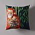 Orangutan Jungle Print Cushion MultiColoured undefined