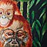 Orangutan Jungle Print Cushion MultiColoured undefined