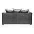 Blake Soft Faux Leather Combo 2 Seater Sofa Graphite (Grey)