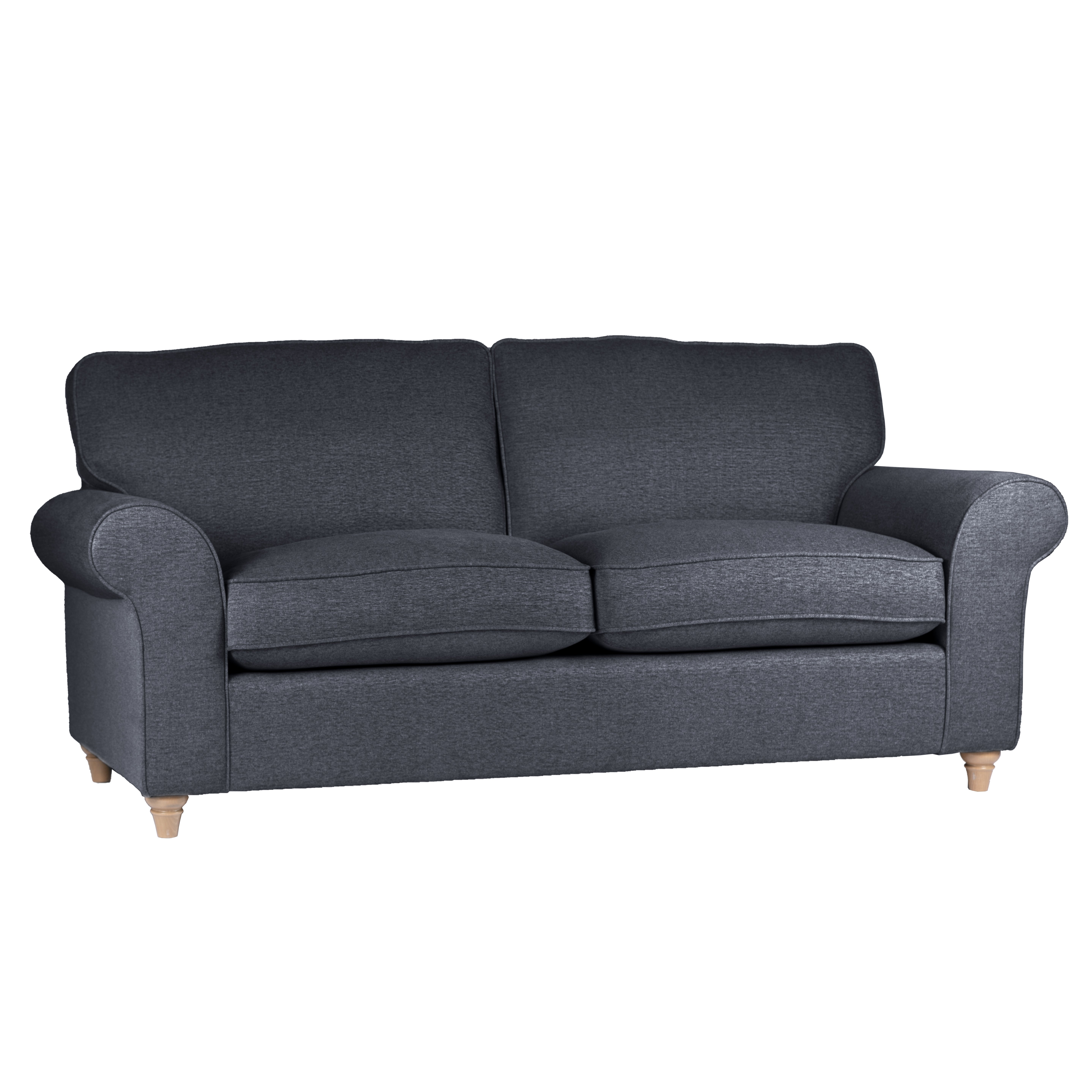 Rosa Soft Chenille 3 Seater Sofa Navy