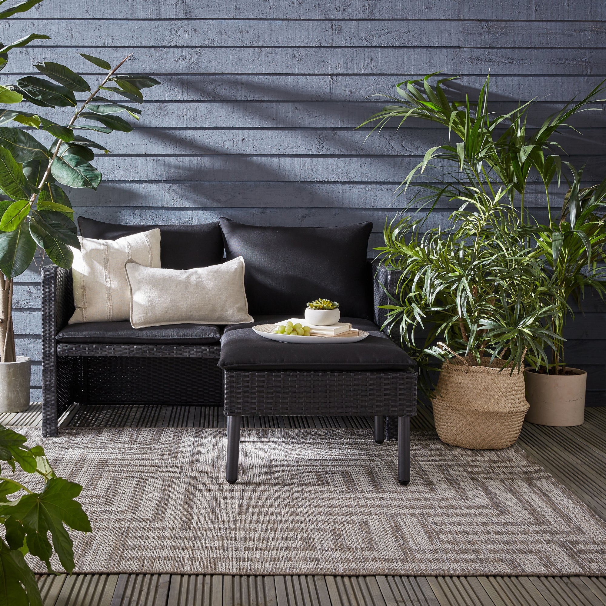 Salerno Indoor Outdoor Rug Grey