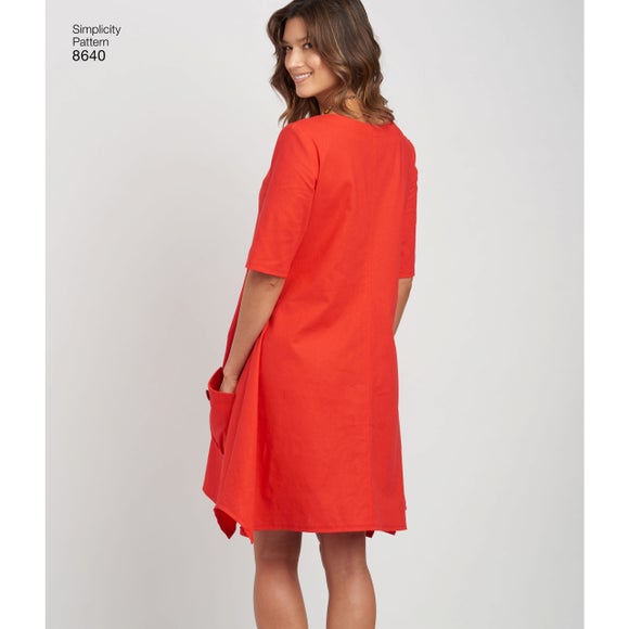 Simplicity 8640 Womens Dress or Tunic Sewing Pattern Dunelm