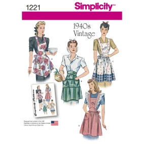Simplicity Vintage Aprons Sewing Pattern